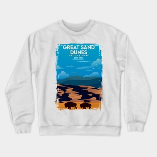 Great Sand Dunes National Park Travel Poster Crewneck Sweatshirt